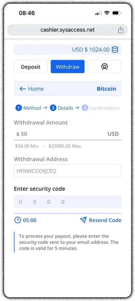 2fa mobile view